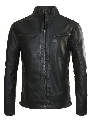 giacca pelle uomo nera, biker