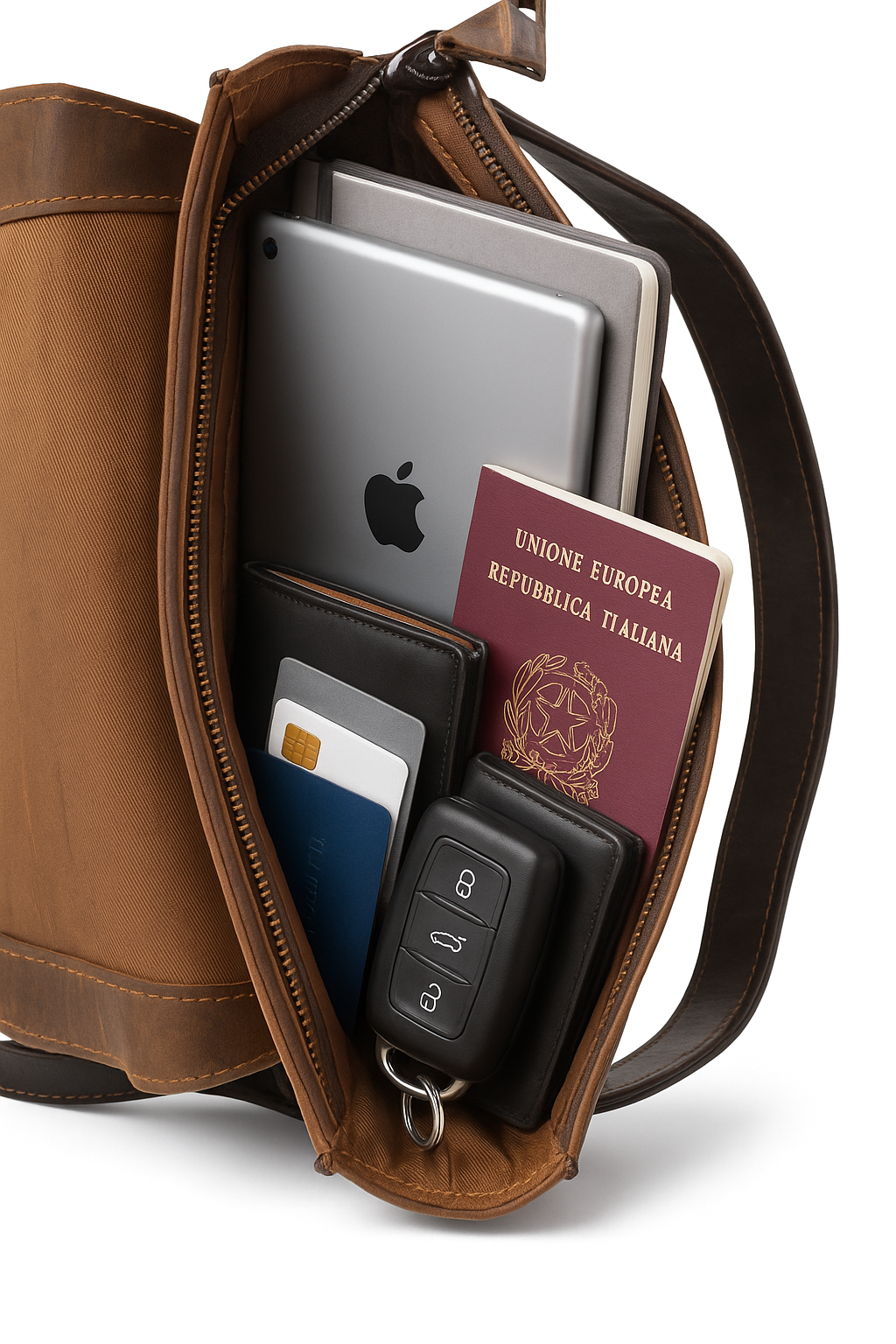 Borsa a Tracolla in Vera Pelle Vintage - immagine 3