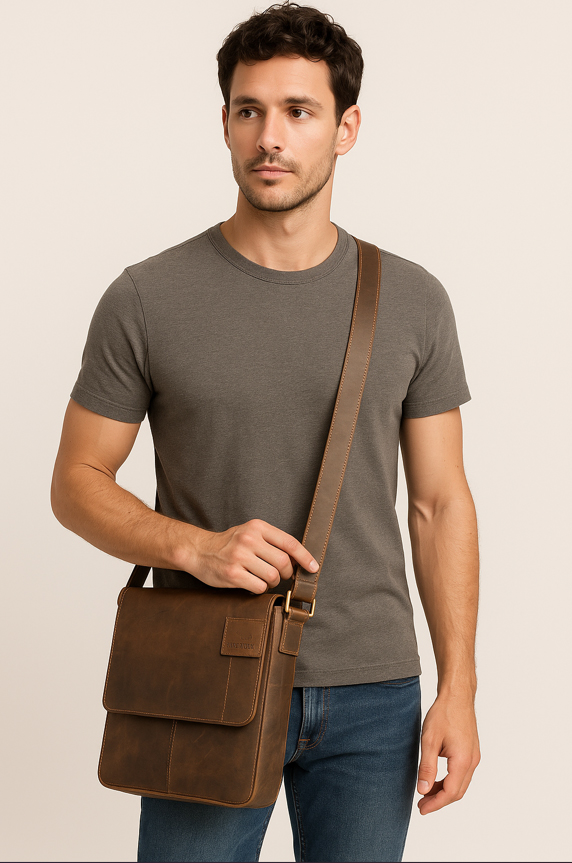 Borsa a Tracolla in Vera Pelle Vintage - immagine 5