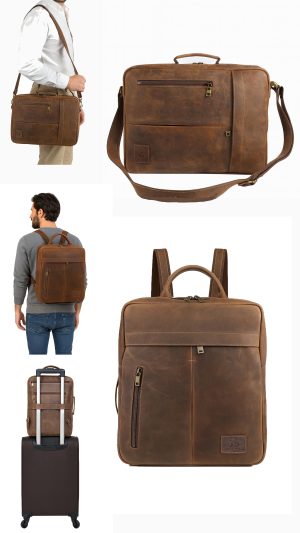 Valigetta/Zaino in Pelle Vintage Multifunzione